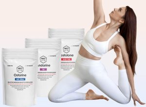 3 best sarms for recovery and a fitness woman doing joints gymnastics